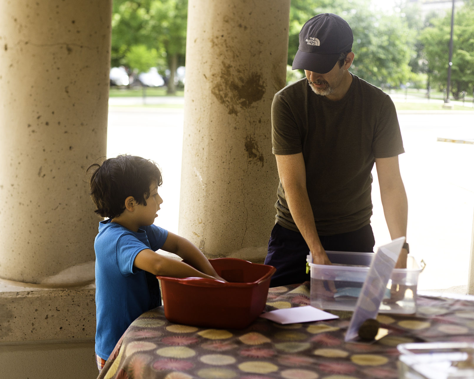 Family Day at Palmer Museum, Father and son